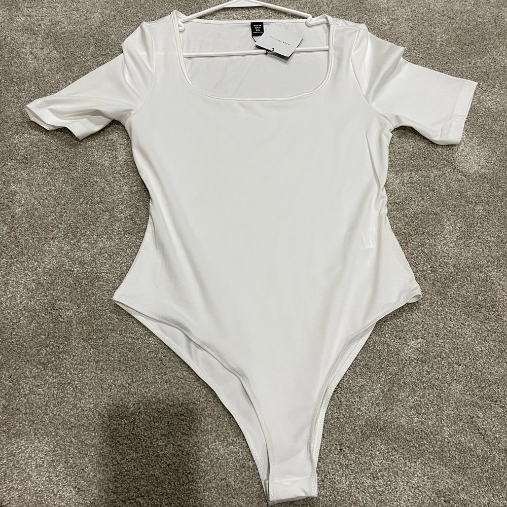 Shein basics white body suit